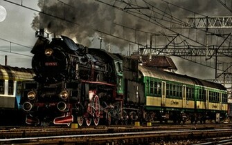 Black Locomotive Train HD Wallpaper Background