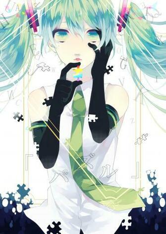 Project Diva Extend Vocaloid Hatsune Miku Puzzle Piece Waist Up
