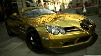 Mercedes Benz Slr Mclaren Gold 4k HD Desktop Wallpaper For