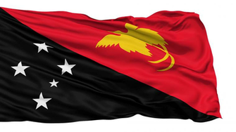 Waving National Flag Of Papua New Guinea Motion Background