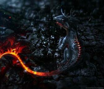 3d Galaxy Wallpaper Lava Dragon Baby For