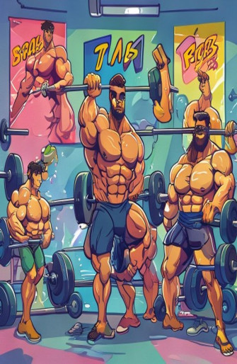 Cartoon Bodybuilding Wallpaper