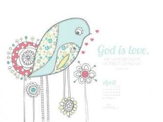 God Is Love Desktop Calendar Monthly Calendars Wallpaper