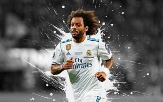 Wallpaper Marcelo 4k Real Madrid Art Splashes Of