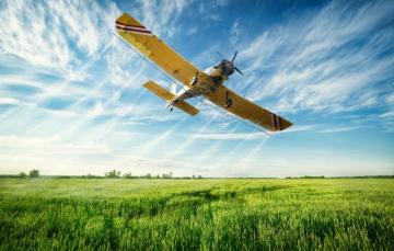 Wallpaper Field The Sky Clouds Flight Plane Landscape