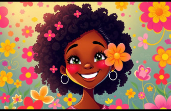 Pretty Black Girl Cartoon Wallpaper