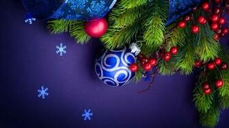 Snowflakes Ribbon New Year Christmas 4k Ultra HD Background