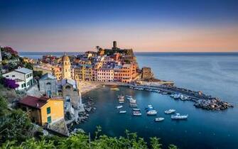 Wallpaper Vernazza Cinque Terre Ligurian Sea Liguria