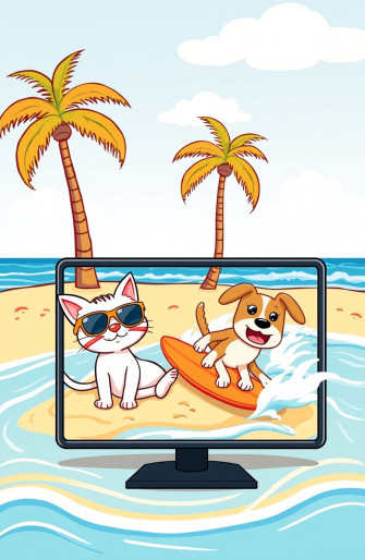 Funny Dual Screen Wallpaper