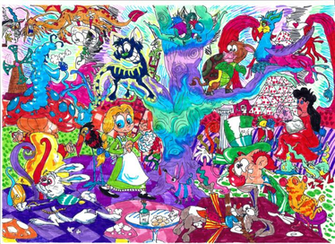 Alice Wonderland Trippy Art