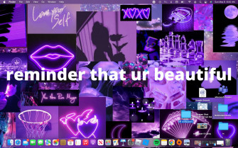 Neon Purple Background Wallpaper