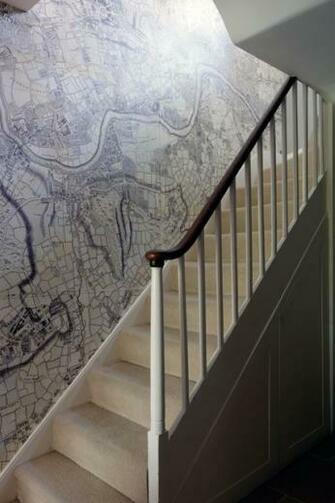 Map Wallpaper Ben Pentreath Bridie Hall Hallway Ideas Design