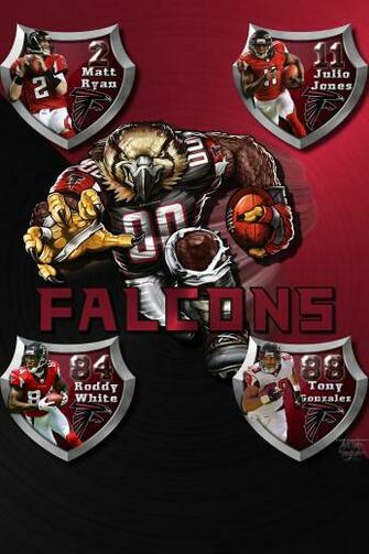 Falcons Crazy Logo Shield Players Wallpaper