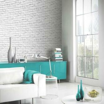 Arthouse Vip White Brick Wall Photographic Stone Effect Wallpaper