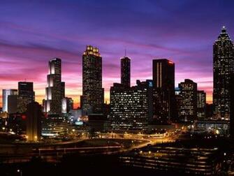 Atlanta Skyline At Sunset Georgia