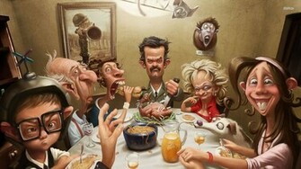 Thanksgiving Caricature Wallpaper