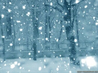 Wallpaper Snow Falling Winter Park
