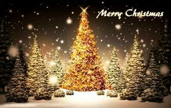Christmas Tree Merry Wallpaper Design