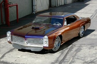 Custom Muscle Car Rides Inch Wheels Has Chopped Roof Lots Of