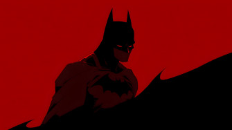Minimalist Batman Red Desktop Wallpaper Background