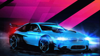1080p M Series Background Neon Blue Bmw Wallpaper