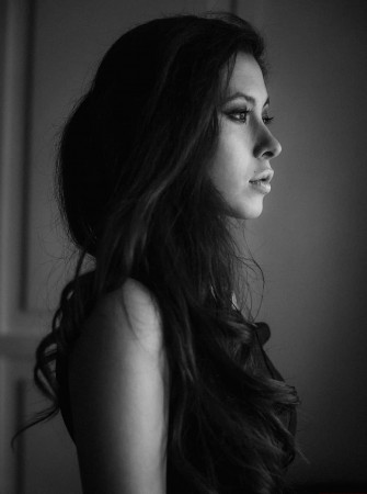Dramatic Woman Profile Portrait Wallpaper