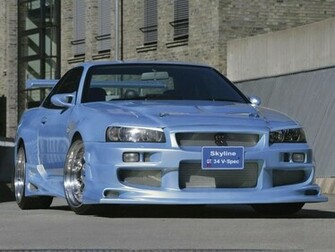 Blue Nissan Skyline Wallpaper HD In Cars Imageci