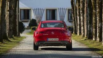 Mercedes Benz Cla Coupe Color Jupiter Red Rear HD