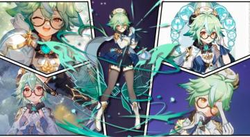 Genshin Impact Sucrose Icons Wallpaper Header