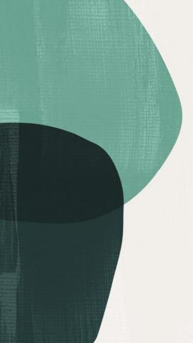 Geometric Art Set Teal Prints Seafoam Green Mid Century