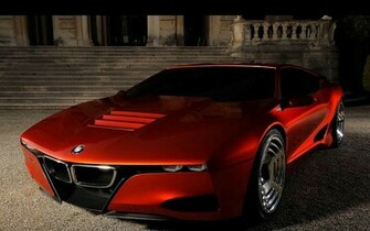 Auto Achtergrond Met Een Rode Bmw M1 HD Wallpaper