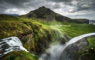 Skogafoss Waterfall Iceland Wallpaper