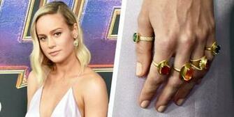 Brie Larson S Rings Channel Thanos On Avengers Endgame Red Carpet