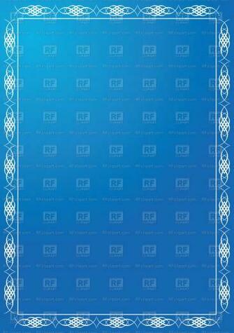 White Eastern Frame On Blue Background Vector Stock Image Of