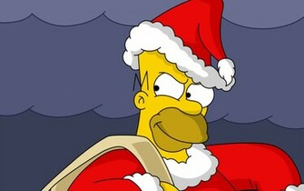 Simpsons Christmas Windows Wallpaper HD