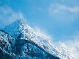 White Blue Mountain Peaks Desktop Pc And Mac Wallpaper
