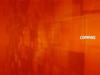 Compaq Orange Desktop Pc And Mac Wallpaper
