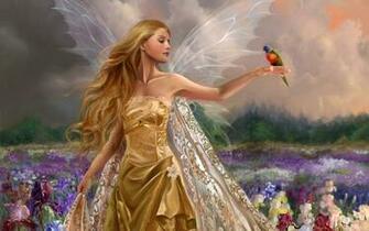 Fairy In Garden Wallpaper