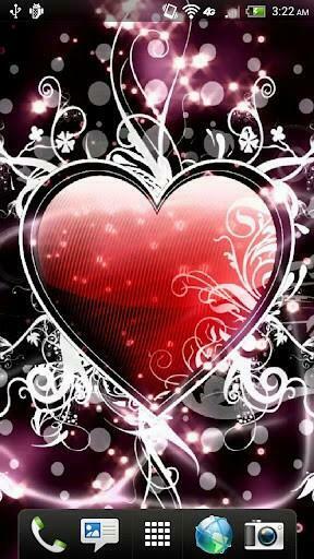Live Sparkling Heart Wallpaper