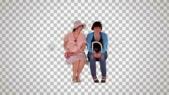 Two Women On Spectator Seats Transparent Background Video