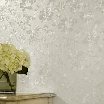 Floral Silk White Shimmer Modern Wallpaper By Graham Brown
