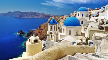 Santorini Greece Wallpaper Top
