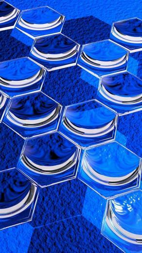 Hexagons Glass Shape Bright Shiny iPhone Wallpaper