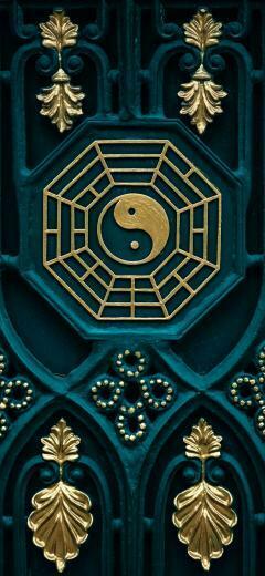 Wallpaper Bagua Map Yin Yang Door UHD 5k Picture Image
