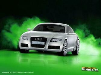 Desktop Wallpaper Audi Car On A Black And Green