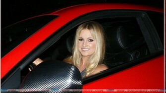 Alana Blanchard Wallpaper In Red Car