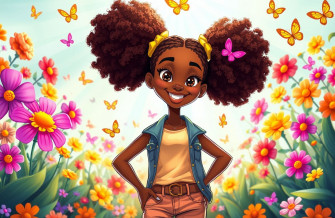 Pretty Black Girl Cartoon Wallpaper