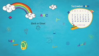 September Back To School Calendar Wallpaper Little Dinos