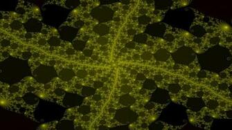 Wallpaper Fractal Black Green Sizes