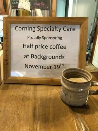 Sending Out A Big Thank You To Corning Background S Coffee